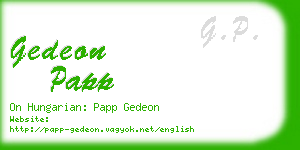 gedeon papp business card